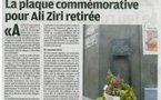 Mobilisation suite à la dépose de la plaque commémorative pour Ali Ziri