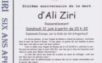 6ème anniversaire de la mort d’Ali Ziri