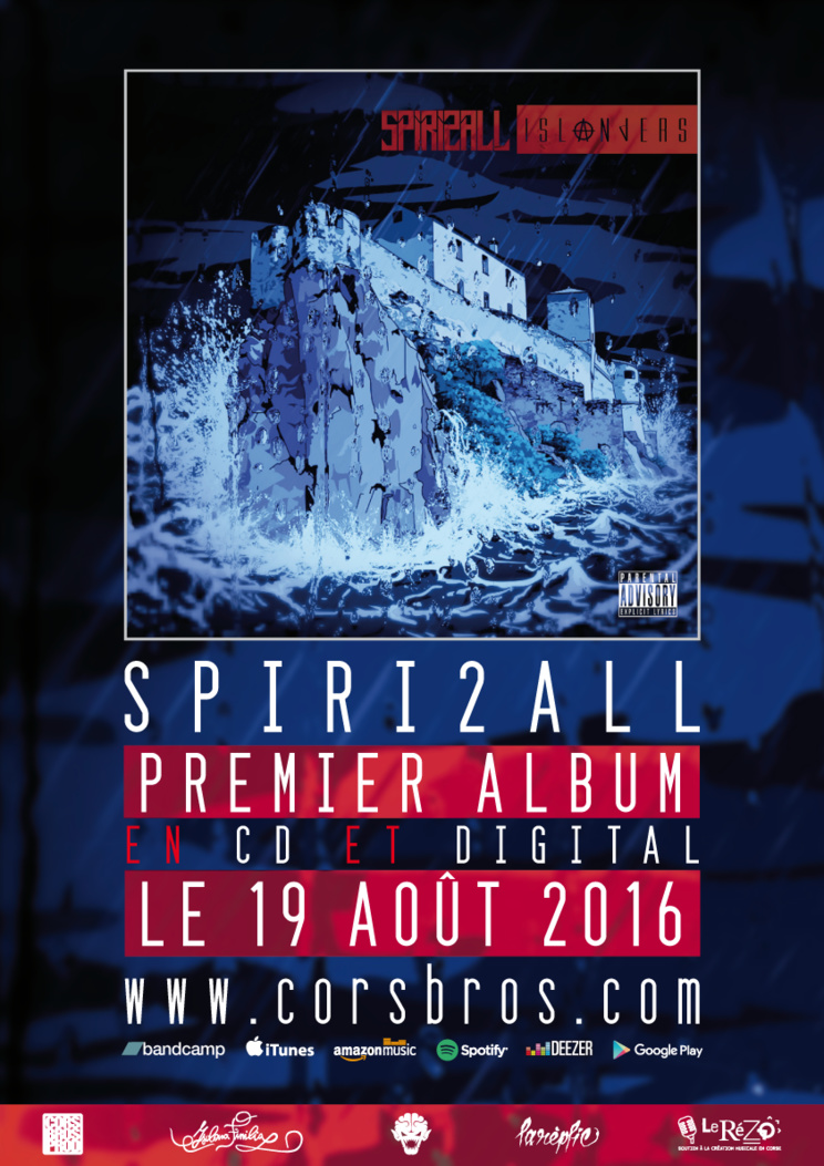 Sortie du premier album de Spiri2all 'Islanders' le 19 août 2016