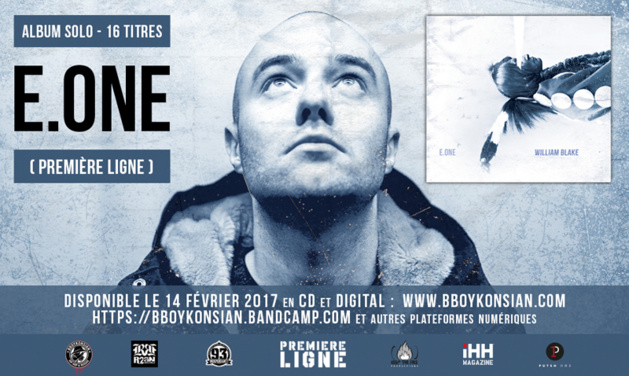 Sortie de l'album 'William Blake' de E.One (Première Ligne) en CD & Digital le 14 février 2017 Sortie de l'album 'William Blake' de E.One (Première Ligne) en CD & Digital le 14 février 2017