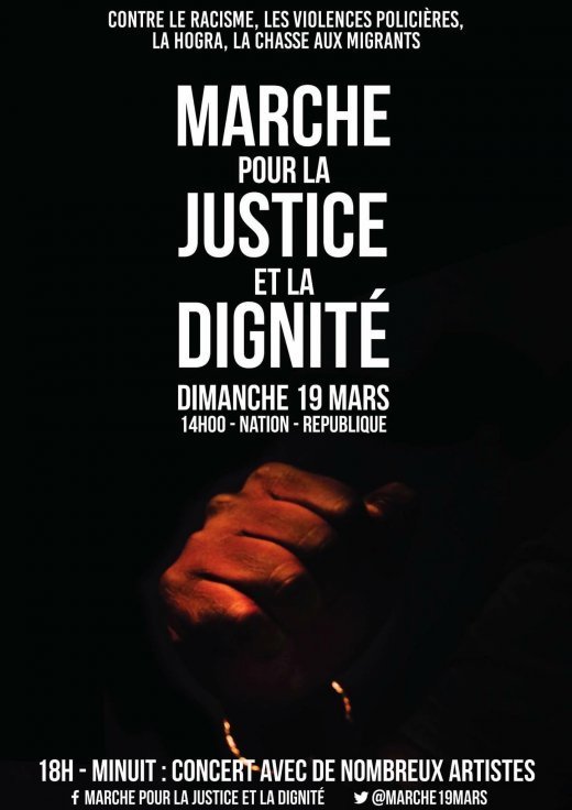 Marche pour la Justice et la Dignité le 19 mars 2017 à Paris