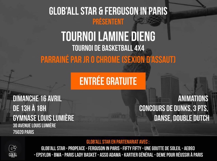 Tournoi de basket "Lamine Dieng" le 16 avril 2017 à Paris