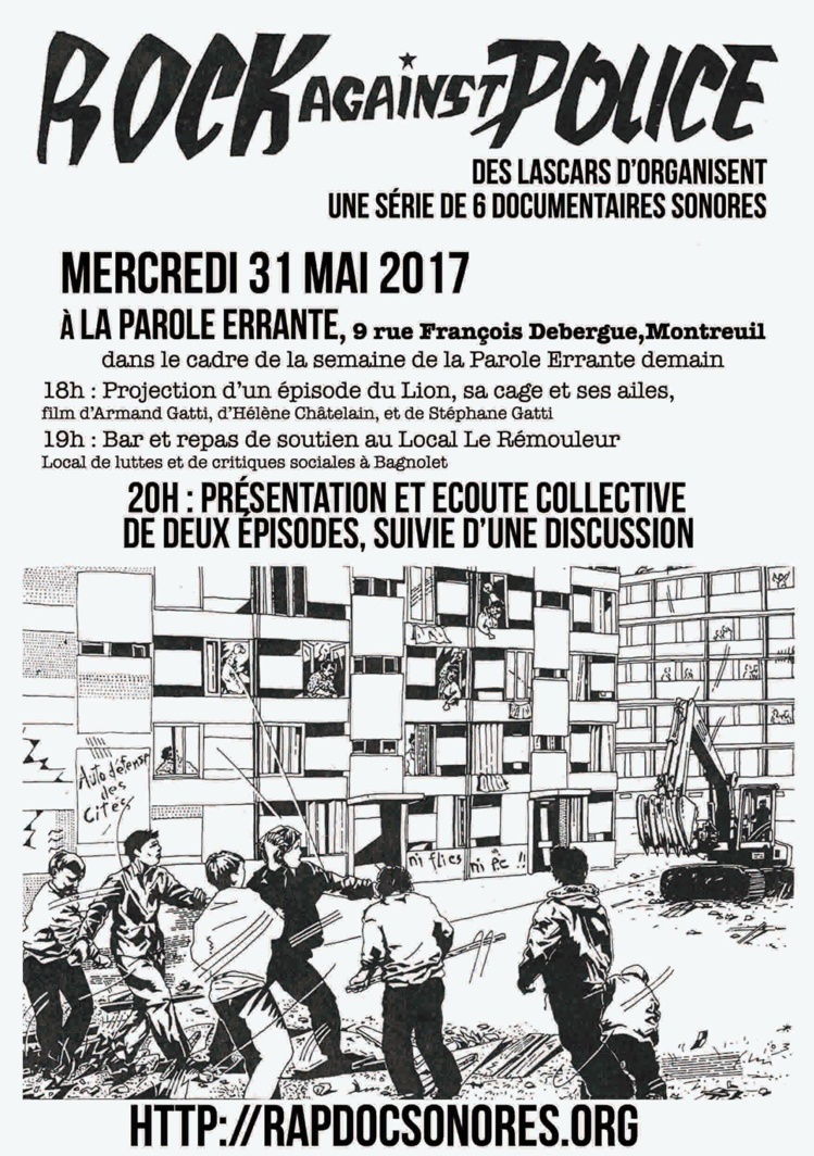 Documentaires sonores "Rock against police" en libre téléchargement Documentaires sonores "Rock against police" en libre téléchargement
