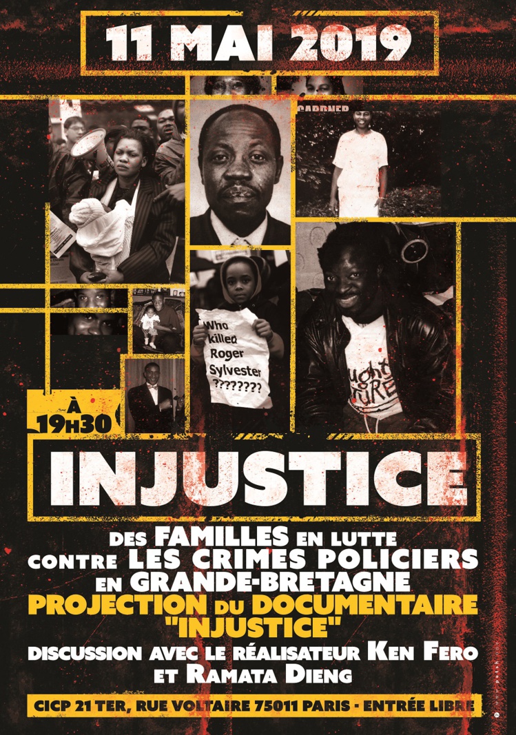Projection du documentaire "Injustice" le 11 mai 2019 à Paris