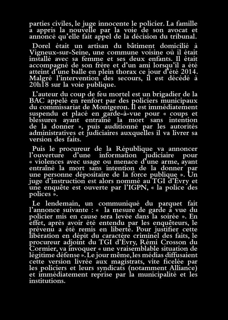 Vérité et Justice pour Dorel Vérité et Justice pour Dorel