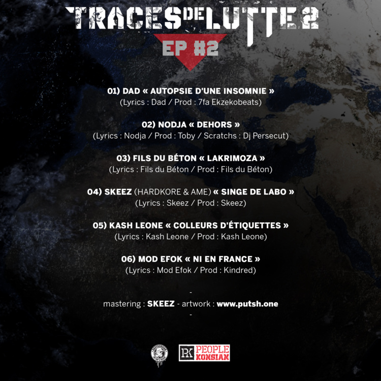 Sortie de "Traces de lutte 2 - EP #2" en Digital à prix libre Sortie de "Traces de lutte 2 - EP #2" en Digital à prix libre
