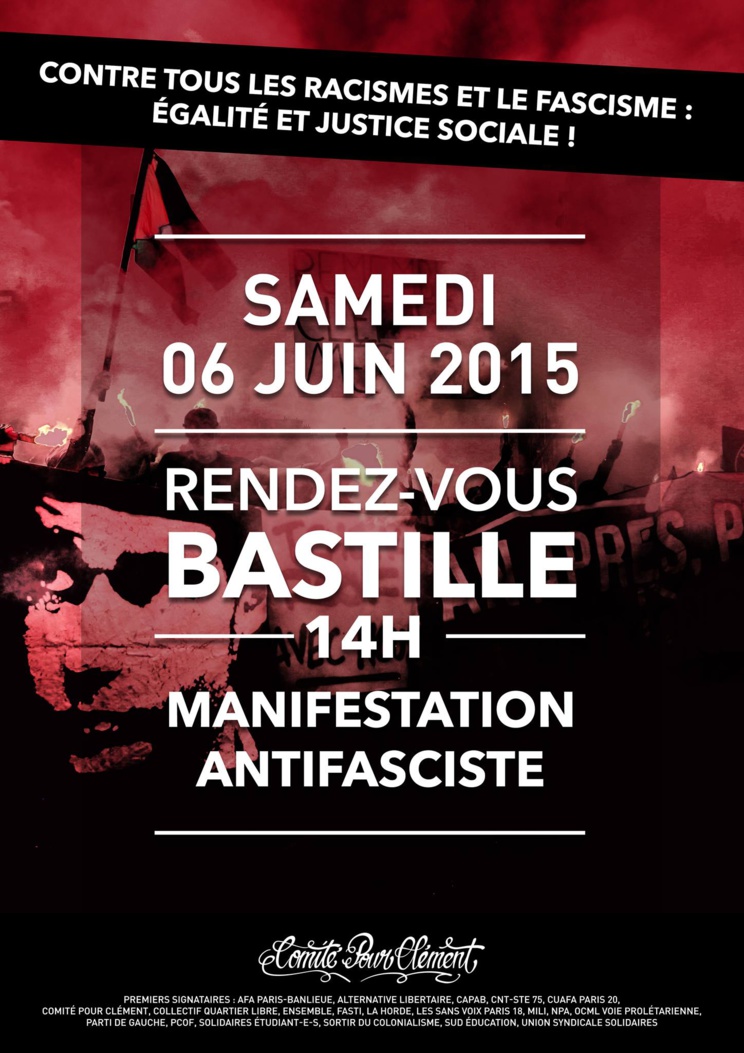 Manifestation antifasciste à Paris le samedi 06 juin 2015 Manifestation antifasciste à Paris le samedi 06 juin 2015
