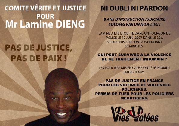 Commémoration pour Lamine Dieng, 8 ans déjà...