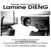Repas de soutien et manifestation pour Lamine Dieng à Paris
