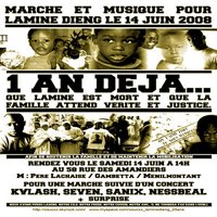 Marche et musique pour Lamine Dieng le 14 juin 2008