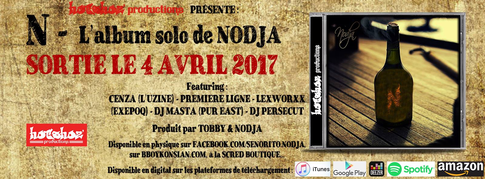 Nouvel album de Nodja "N" disponible en CD et Digital