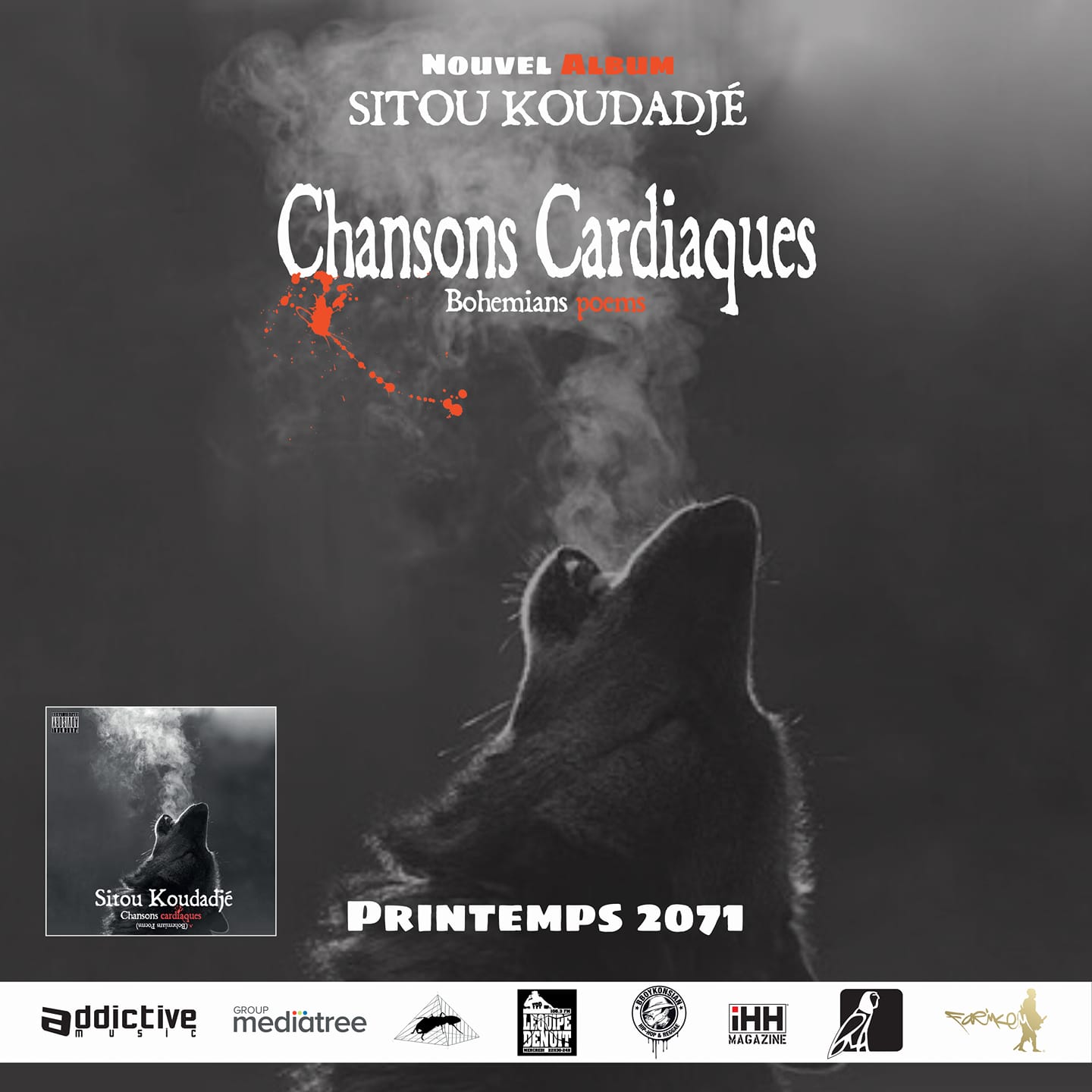 Nouvel album de Sitou Koudadjé "Chansons cardiaques" disponible le 26 mai 2017