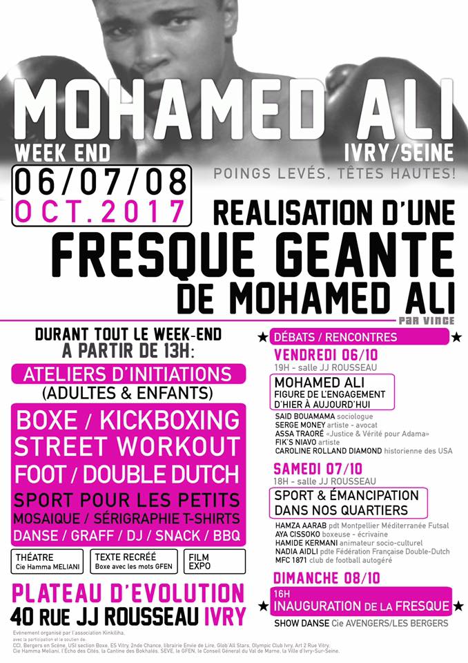 "Week-end Mohamed Ali" du 06 au 08 octobre 2017 à Ivry-sur-Seine