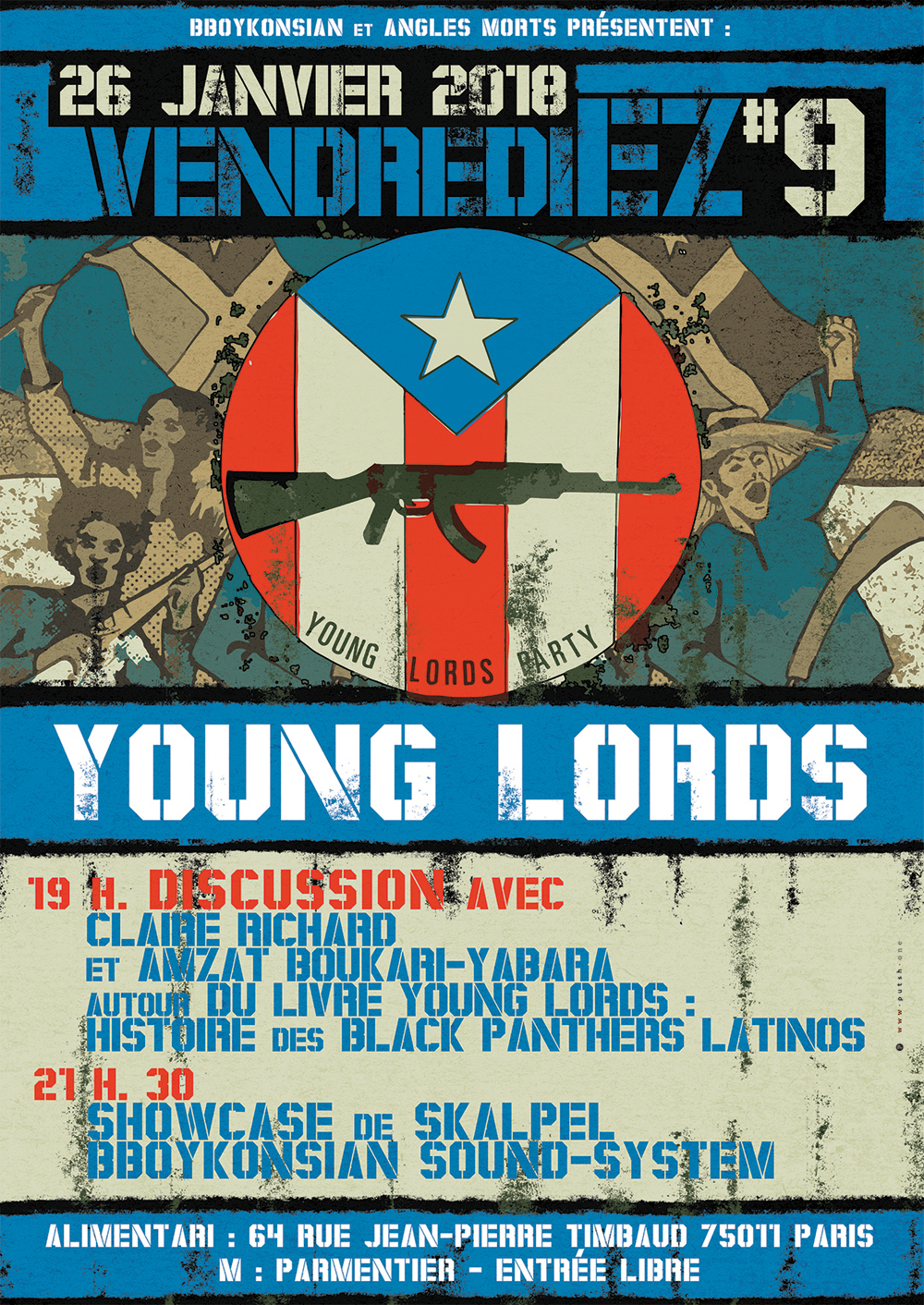 VendrediEZ #9 : Discussion autour du livre "Young Lords : histoire des Black Panthers latinos" le 26 janvier 2018 à Paris