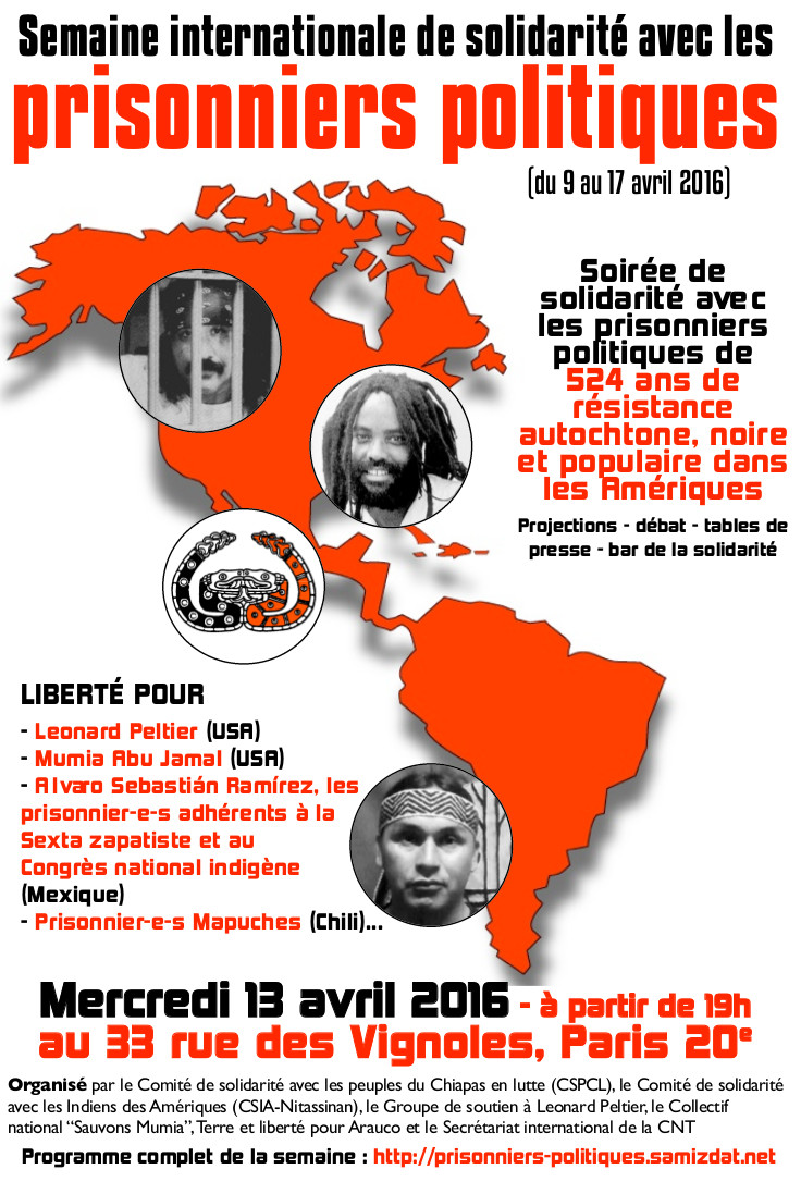 Semaine internationale de solidarité avec les prisonniers politiques du 9 au 17 avril 2016