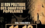 Programme du Forum Social des Quartiers Populaires à Saint-Denis les 11 et 12 novembre