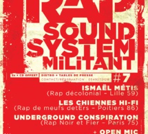 Soirée "Rap &amp; Sound System militant #7" le 09 novembre 2019 à Melle (79)