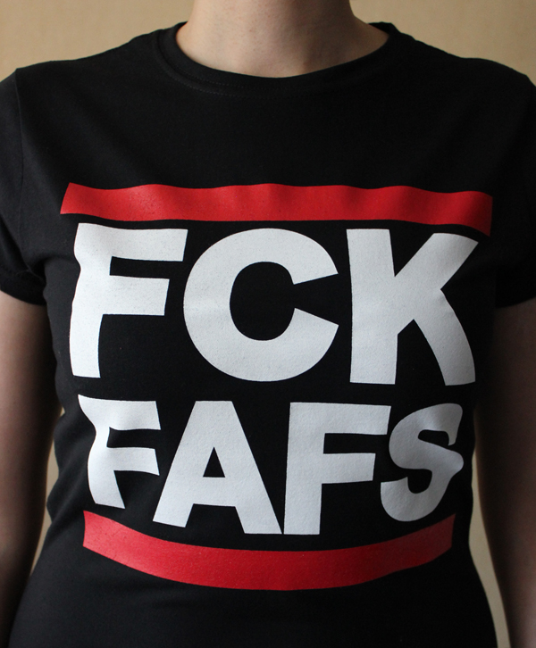 T-shirt "FCK fafs" Noir (Femme)