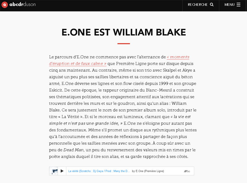 News pour William Blake - Abcdrduson (Décembre 2016)