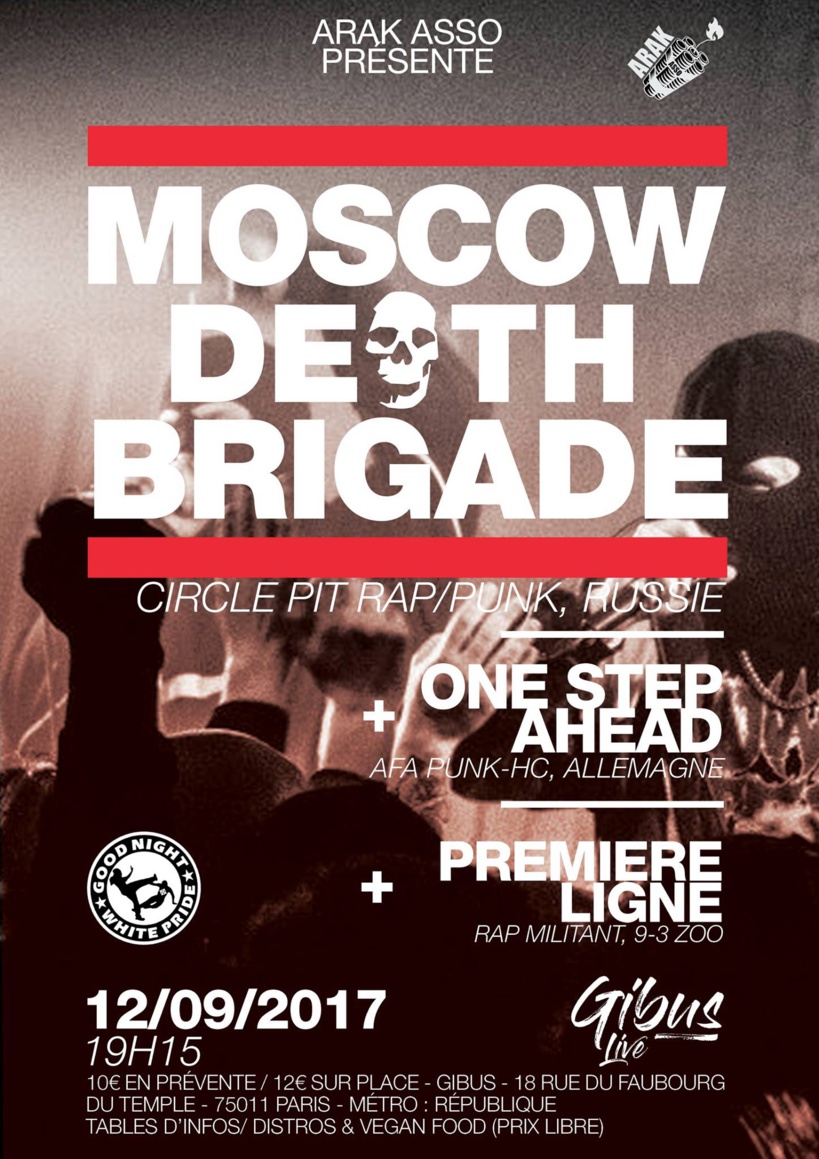 Concert à Paris le 12 septembre 2017