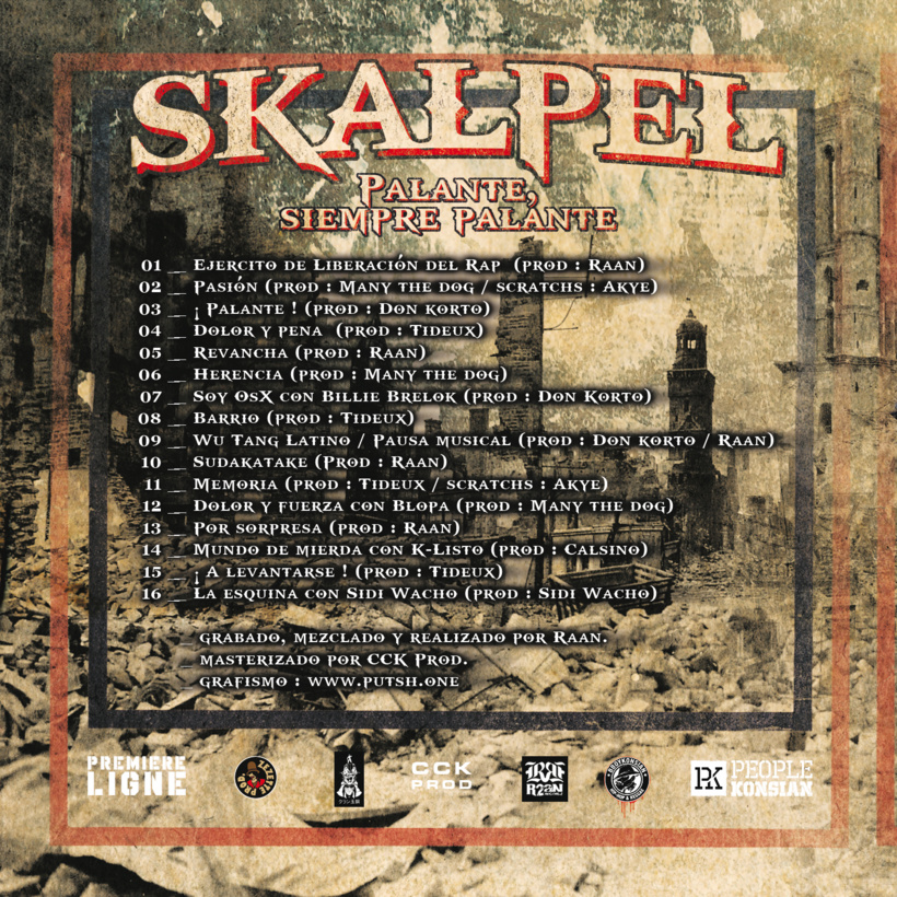 Sortie de l'album "Palante, siempre palante" de Skalpel en CD & Digital le 15 mai 2018 Sortie de l'album "Palante, siempre palante" de Skalpel en CD & Digital le 15 mai 2018