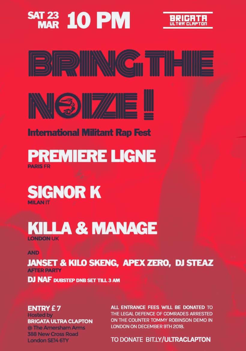 Concert à Londres le 23 mars 2019