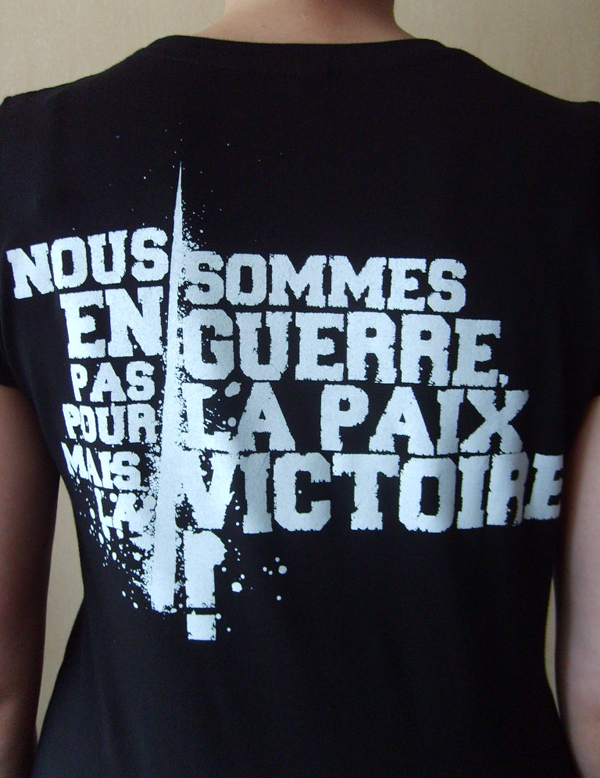 T-shirt 'Première Ligne' Noir (Femme)