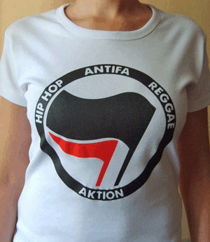 T-shirt 'Hip-Hop Reggae Antifa' Blanc (Femme) T-shirt 'Hip-Hop Reggae Antifa' Blanc (Femme)