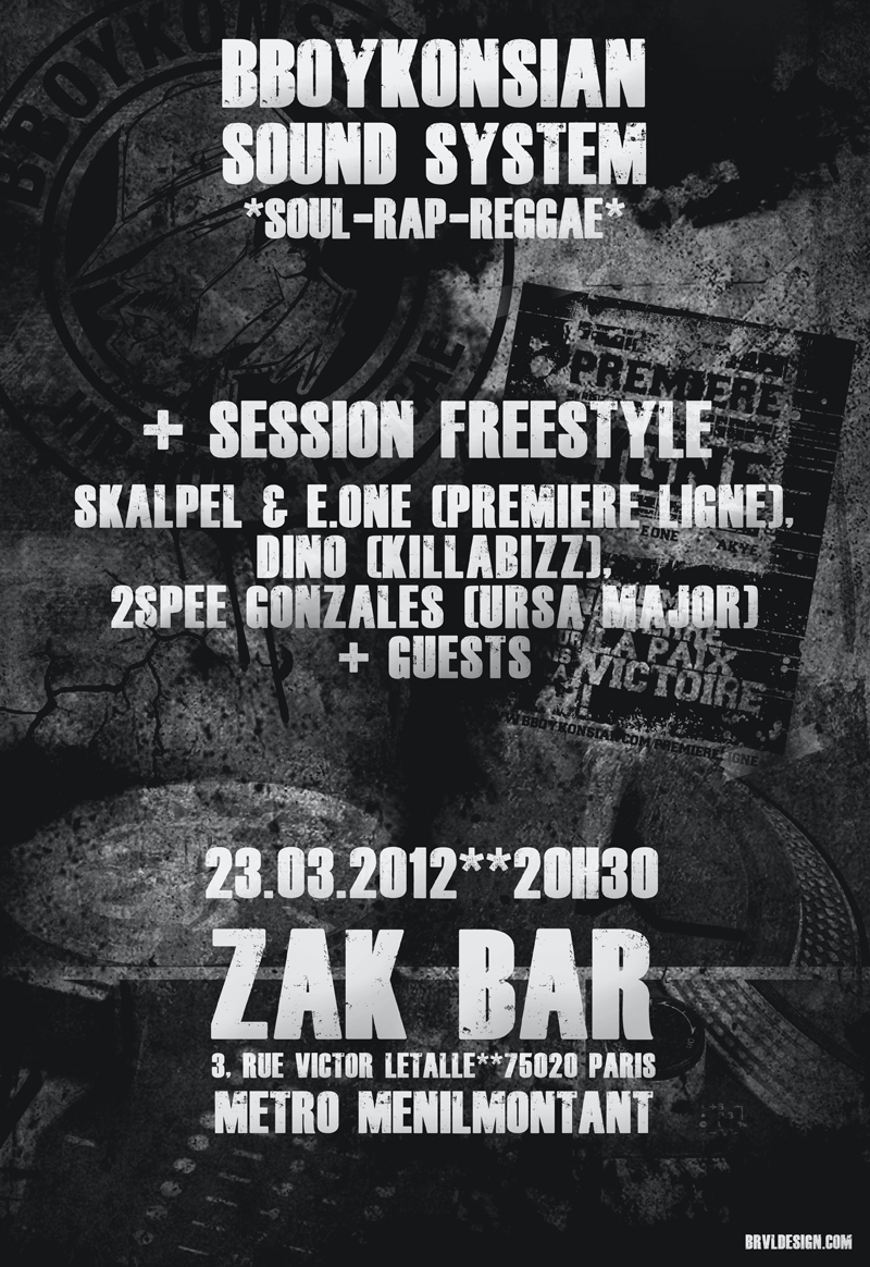 BBoyKonsian Sound System + Session Freestyle à Paris le 23 mars 2012 BBoyKonsian Sound System + Session Freestyle à Paris le 23 mars 2012