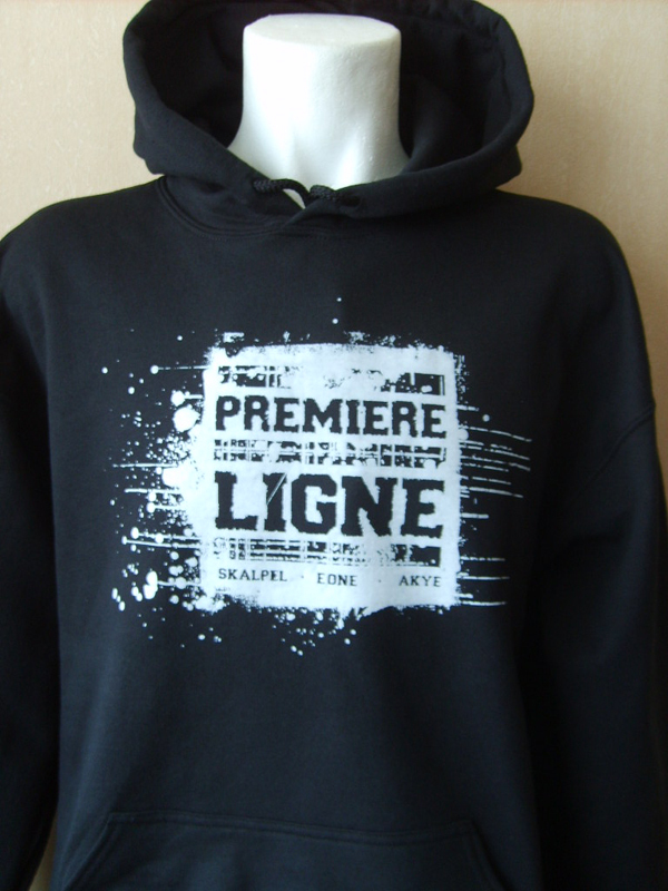 Sweat 'Première Ligne' Noir (Capuche)