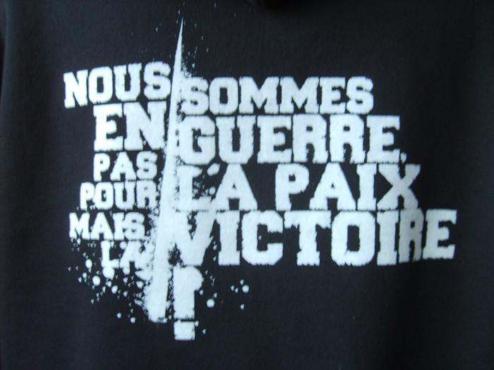Sweat 'Première Ligne' Noir (Capuche)