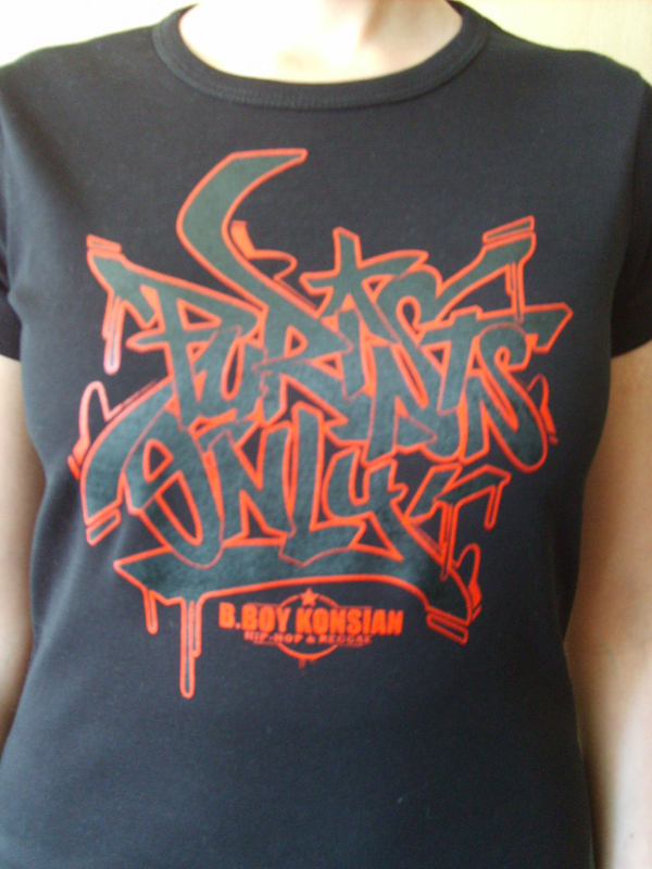 T-shirt 'Purists Only' Noir (Femme)