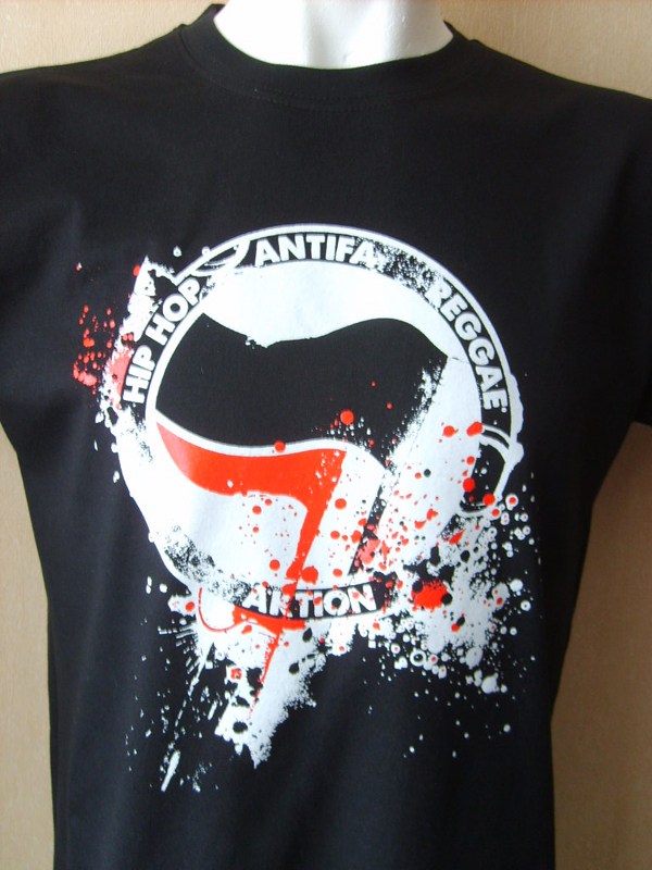 T-shirt 'Hip-Hop Reggae Antifa' Noir (Homme)