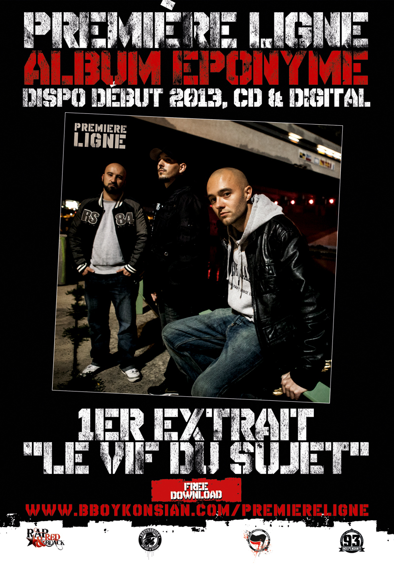 Flyer 'Le vif du sujet', 1er extrait de l'album éponyme de Première Ligne Flyer 'Le vif du sujet', 1er extrait de l'album éponyme de Première Ligne