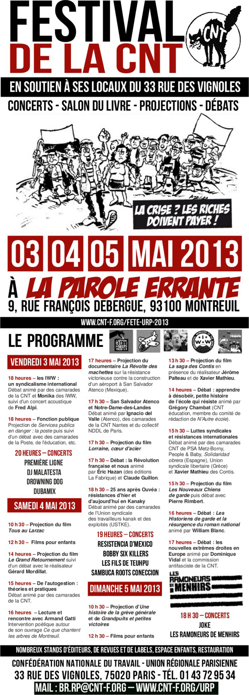 Concert à Montreuil le 03 mai 2013