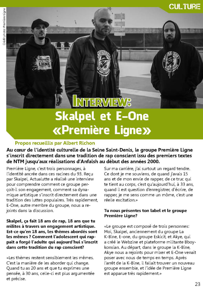 Interview - Actualutte N°34 (Mars 2013)