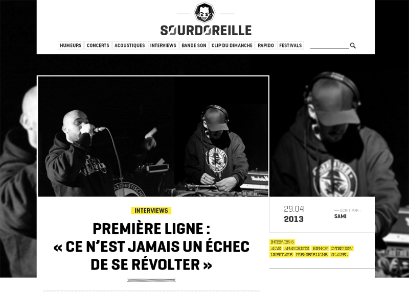 Interview - Sourdoreille (Avril 2013)