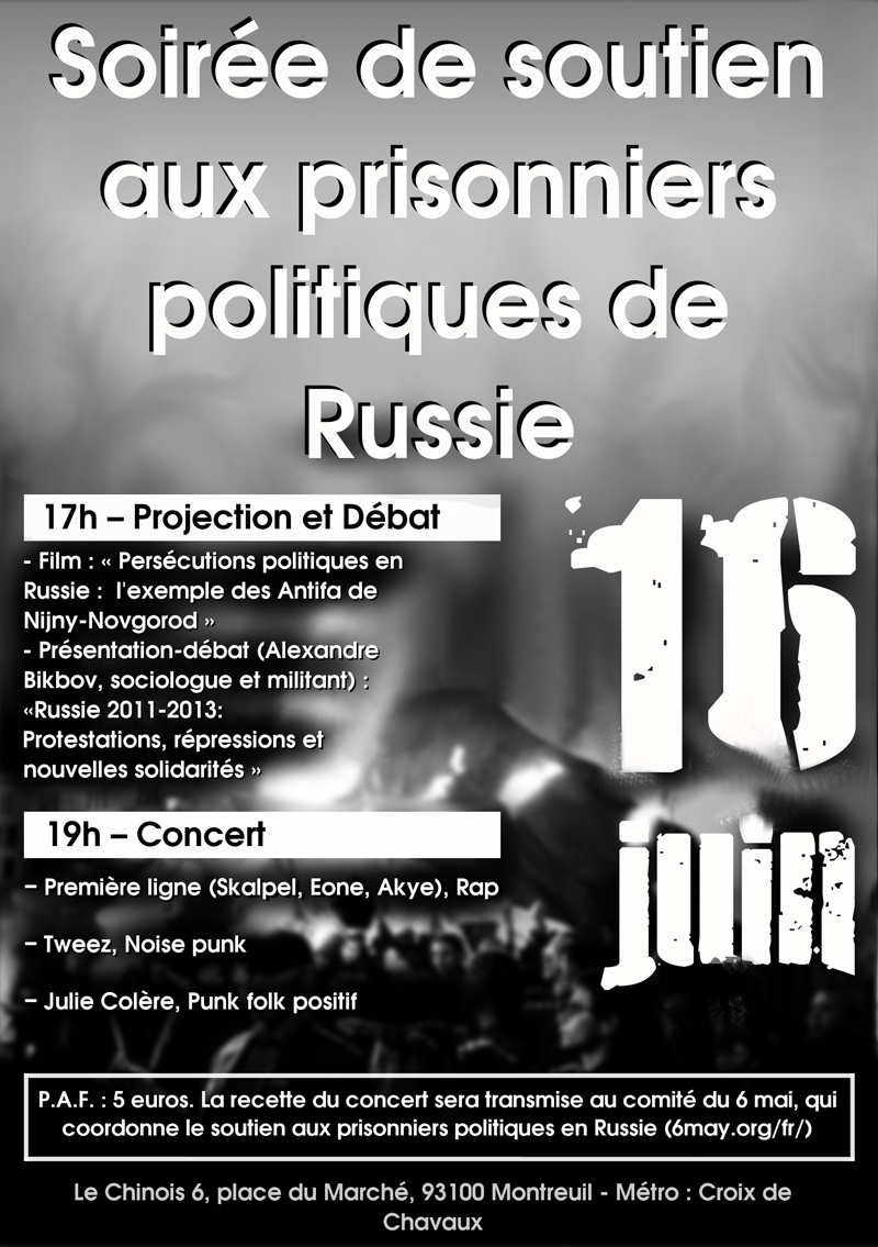 Concert à Montreuil le 16 juin 2013