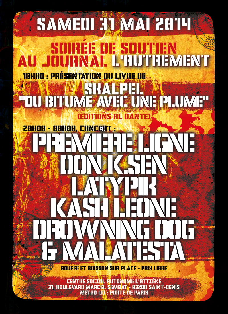 Présentation du livre 'Du bitume avec une plume' + Concert à Saint-Denis le 31 mai 2014 Présentation du livre 'Du bitume avec une plume' + Concert à Saint-Denis le 31 mai 2014