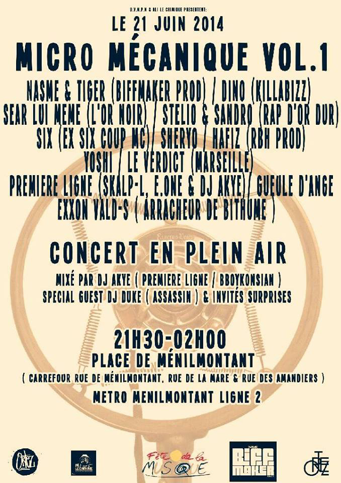 Concert à Paris le 21 juin 2014