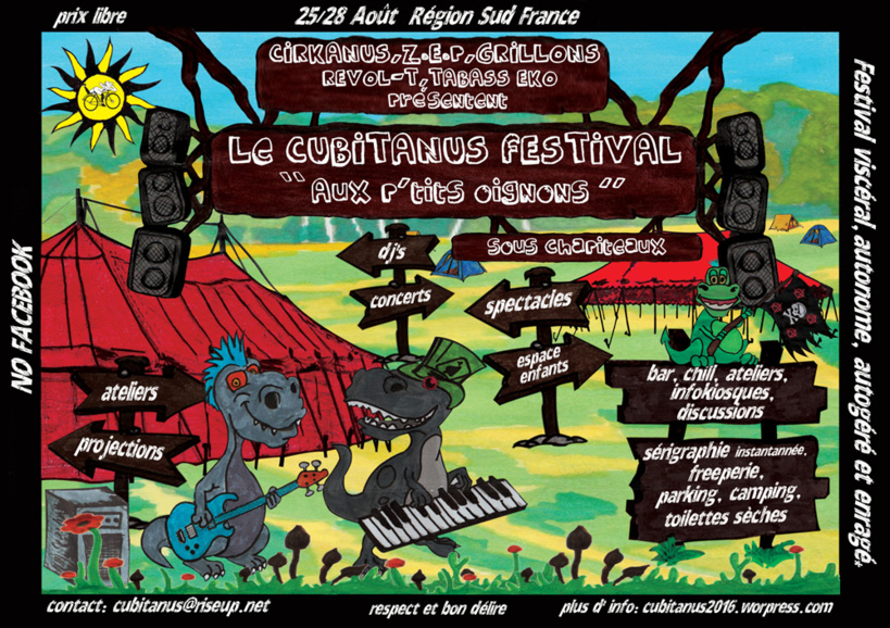Concert au Cubitanus Festival près d'Alès le 27 août 2016