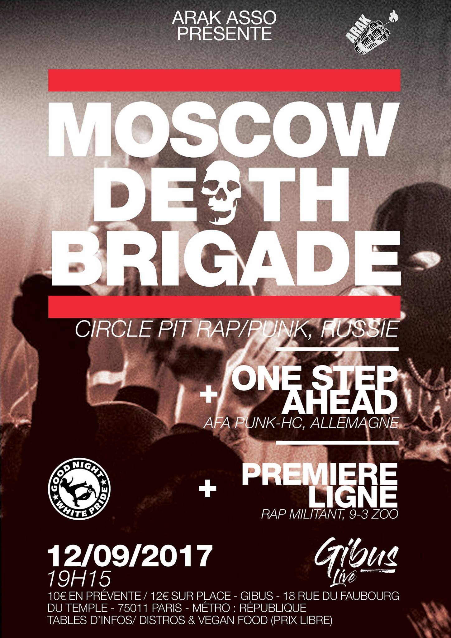 Concert à Paris le 12 septembre 2017