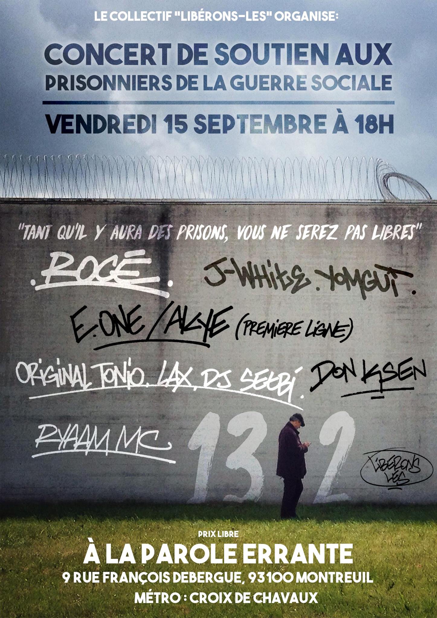 Concert à Montreuil le 15 septembre 2017