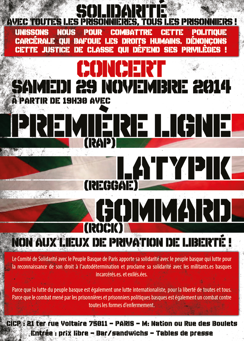 Concert à Paris le 29 novembre 2014
