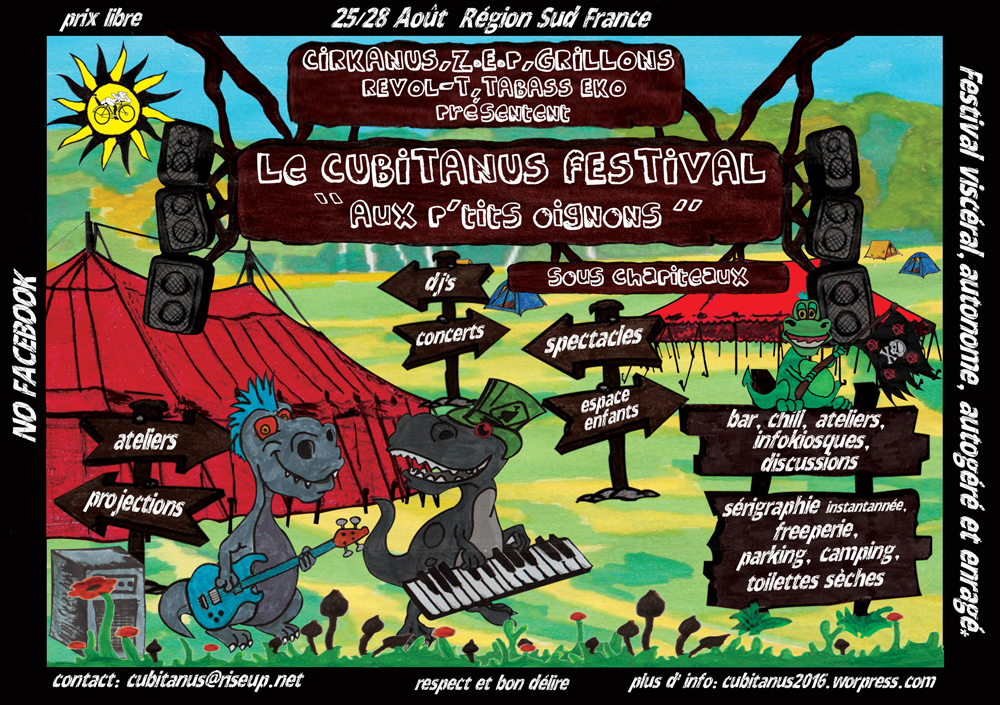Concert au Cubitanus Festival près d'Alès le 27 août 2016