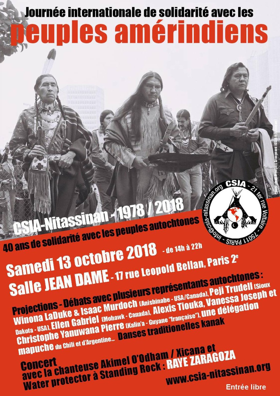 Journée internationale de solidarité avec les peuples amérindiens ...
