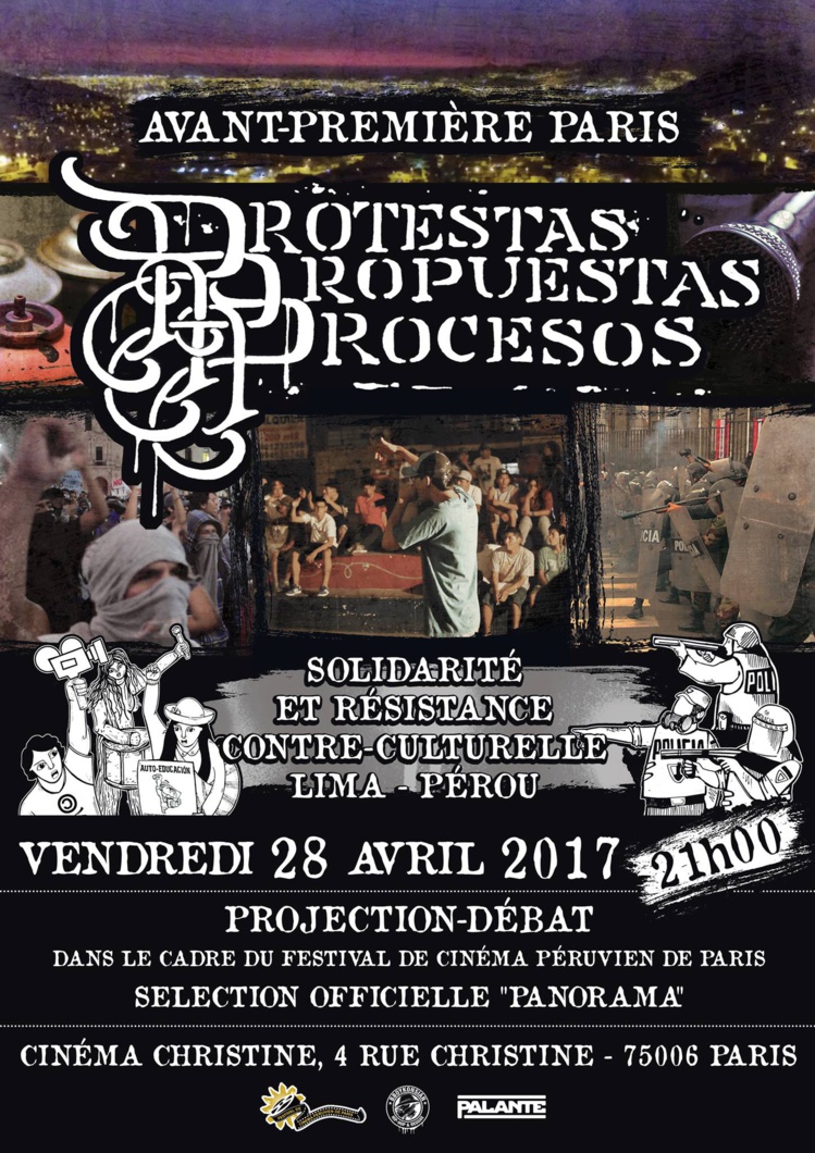 Avant-première du documentaire "Protestas, propuestas y procesos" le 28 avril 2017 à Paris