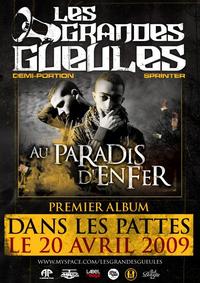 L'album des Grandes Gueules 'Au paradis d'enfer' dans les bacs le 20 avril 2009