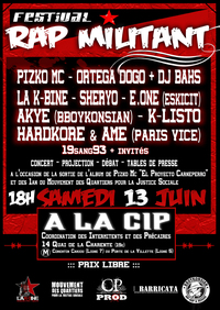 Festival 'Rap Militant' à Paris le 13 juin 2009