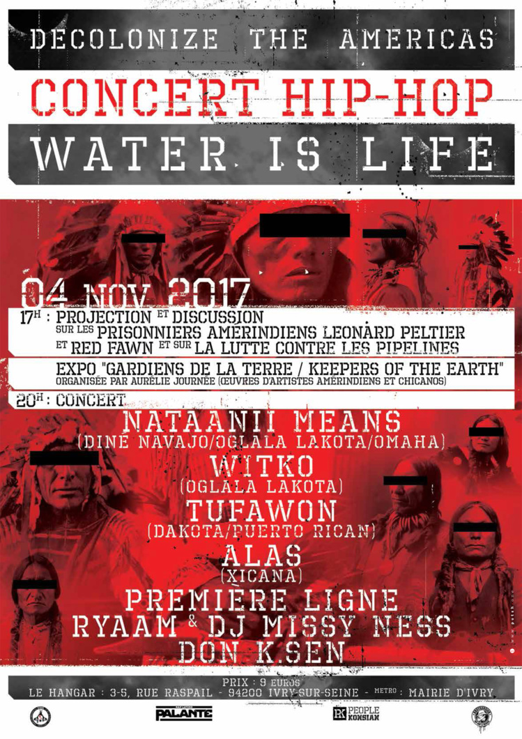Tournée européenne "Decolonize America ! Water is Life Tour" en octobre et novembre 2017 Tournée européenne "Decolonize America ! Water is Life Tour" en octobre et novembre 2017